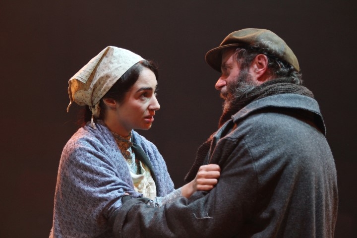 Zelina Rebeiro & Patrick Brennan in Fiddler on the Roof. Photograph by Stephen Vaughan.