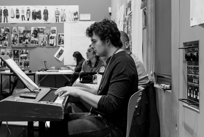 Musical Director & Orchestrator George Francis. Fiddler On The Roof in rehearsal. Photograph by Brian Roberts.