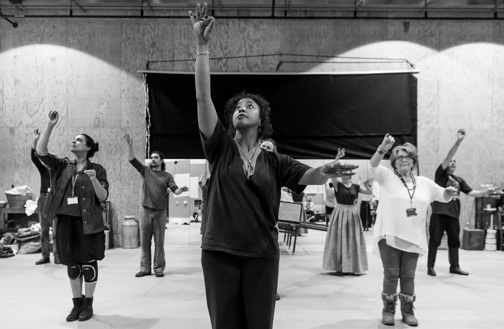 Melanie La Barrie. Fiddler On The Roof in rehearsal. Photograph by Brian Roberts.