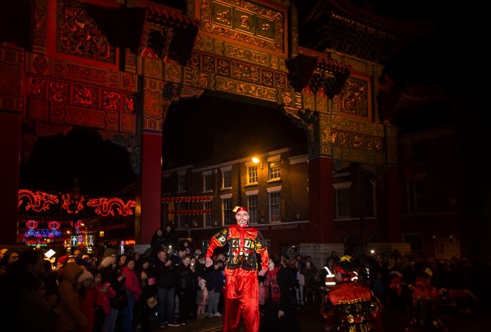 Terracotta Warriors Love performance in Chinatown. Photograph by Brian Roberts.