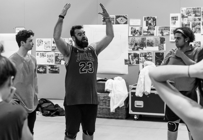 Dean Nolan. Fiddler On The Roof in rehearsal. Photograph by Brian Roberts.