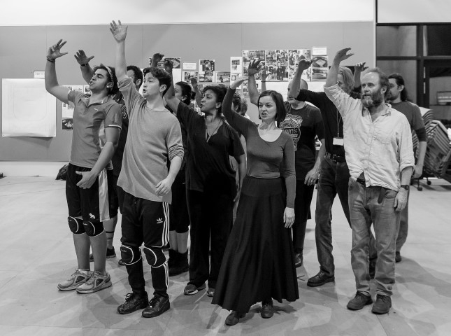 The Everyman Company in rehearsal for Fiddler On The Roof. Photograph by Brian Roberts.