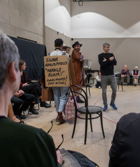 Open Rehearsal for Sweeney Todd. Open House 2019 at the Everyman. Photograph by Brian Roberts.