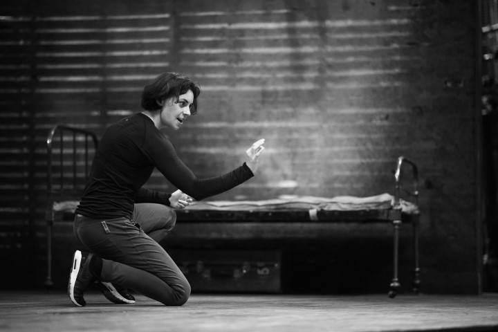 Maggie Bain in rehearsals for Man to Man [a Wales Millennium Centre production]. Photograph by Polly Thomas.