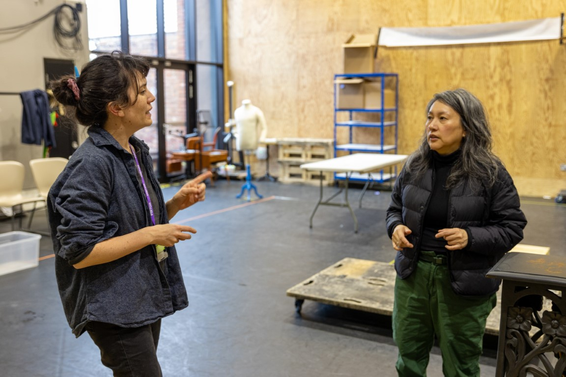 Jude Christian (Director) and Menyee Lai in rehearsals