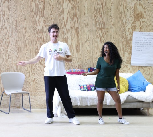 Billy Pearson and Chandu Gopalakrishnan in rehearsals for High Times and Dirty Monsters
