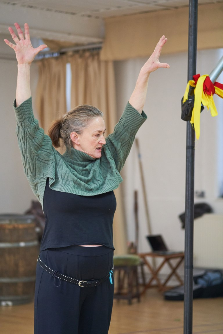 Liz Kettle in rehearsals. Photo by Shonay