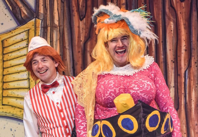 Adam Keast & Francis Tucker in The Everyman Rock 'n' Roll panto The Snow Queen. Photograph by Robert Day.