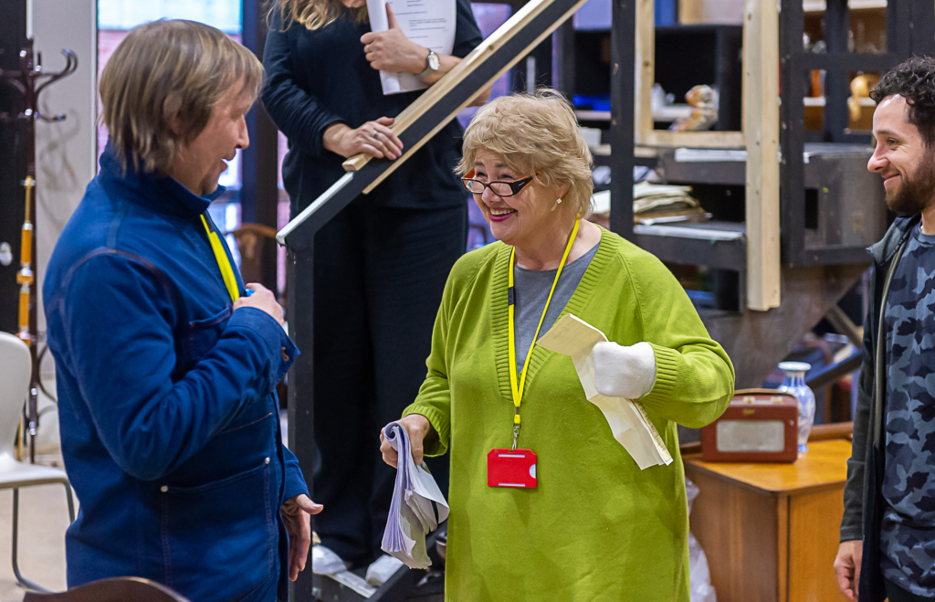 Annette Badland & Nick Bagnall in rehearsals for Our Lady of Blundellsands. Photo by Brian Roberts