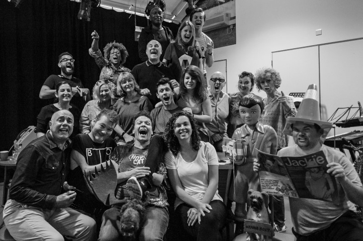 Reasons to be Cheerful in rehearsal. Photograph by Oliver Cross.