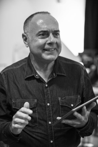 Gerard McDermott. Reasons to be Cheerful in rehearsal. Photograph by Oliver Cross.