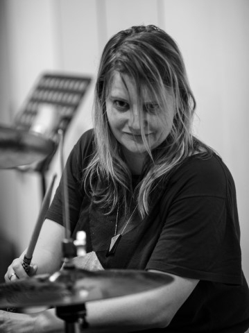 Paula Stanbridge-Faircloth. Reasons to be Cheerful in rehearsal. Photograph by Oliver Cross.