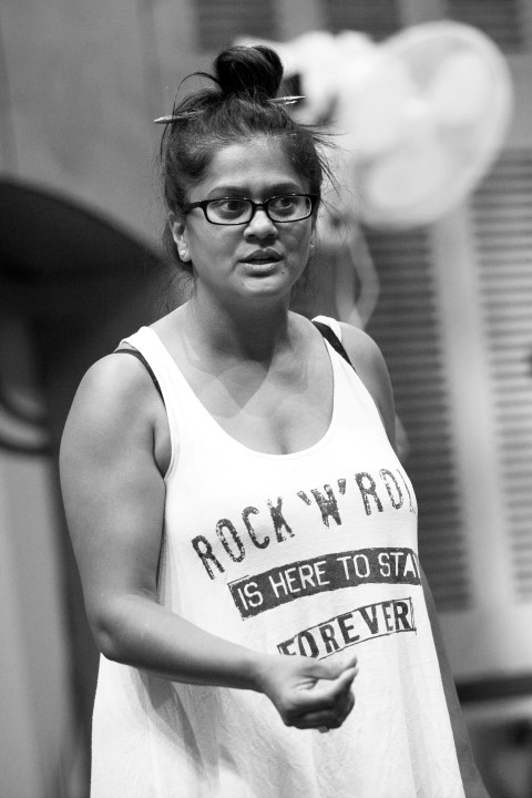 Bhawna Bhawsar in rehearsal for The Lovely Bones. Photograph by Sheila Burnett.