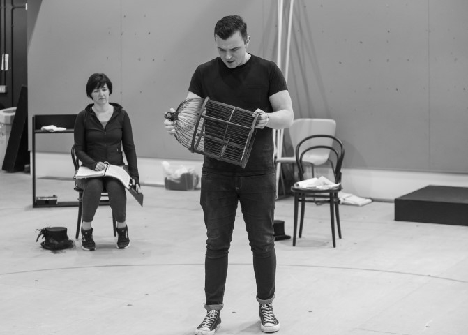 Bryan Parry in rehearsals for Sweeney Todd. Photograph by Brian Roberts.