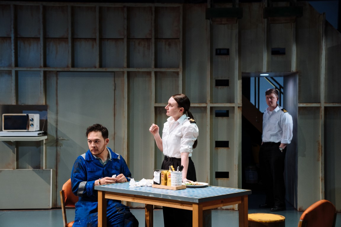 James Bradwell as Angelo, Laura Elsworthy as Corrina & Mike Noble as Will. Photograph by Helen Murray