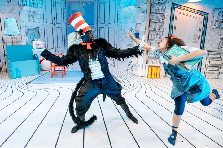 Nana Amoo-Gottfried & Melissa Lowe in The Cat in the Hat. Photograph by Manuel Harlan.
