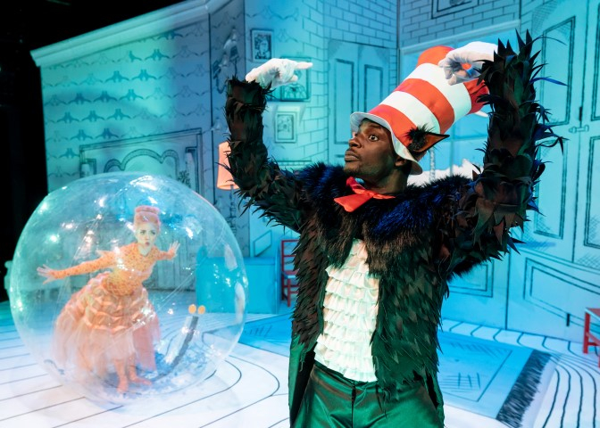 Nana Amoo-Gottfried & Charley Magalitth in The Cat in the Hat. Photograph by Manuel Harlan.