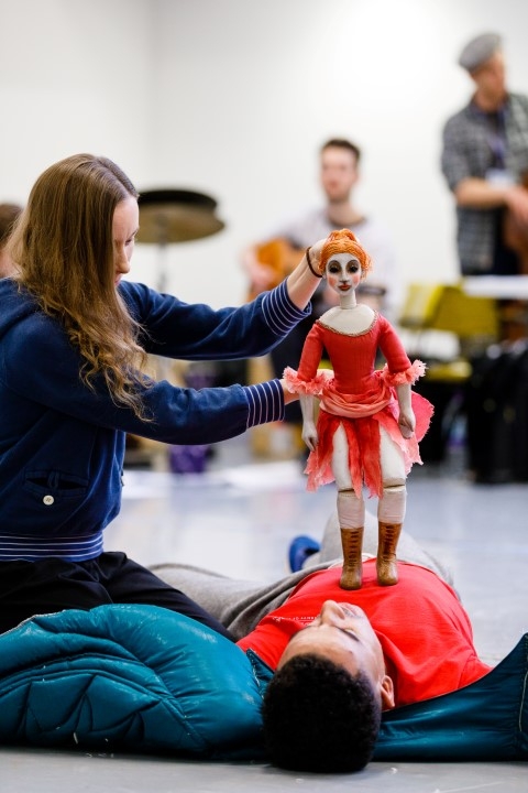 The Little Matchgirl in rehearsal. Photograph by Steve Tanner.