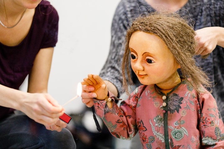 The Little Matchgirl in rehearsal. Photograph by Steve Tanner.