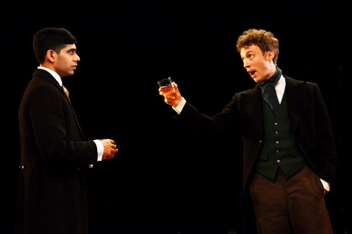 Darren Kuppan as Mr Harthouse and Perry Moore as Tom Gradgrind in Hard Times. Photograph by Nobby Clark.