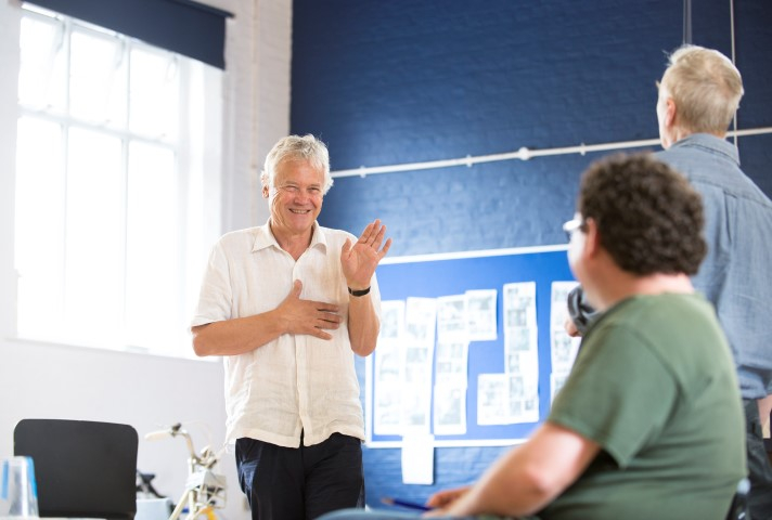 David Yelland in rehearsals for The Habit of Art. Photograph by James Findlay.