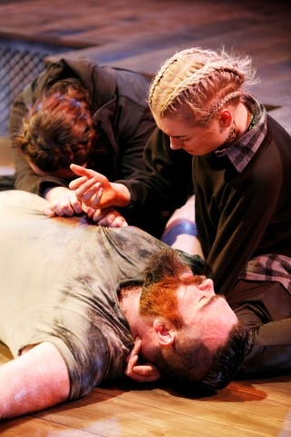 Dean Nolan, Isobel Balchin & Alice Corrigan in Romeo & Juliet, photo by Gary Calton