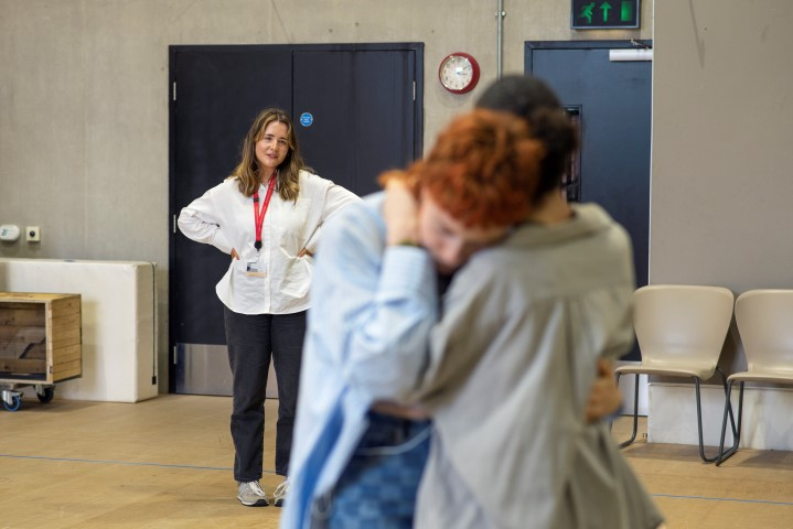 Director Jessica Meade with Mary Higgins &  Melissa Lowe in rehearsals for A Billion Times I Love You © Mhairi Bell-Moodie