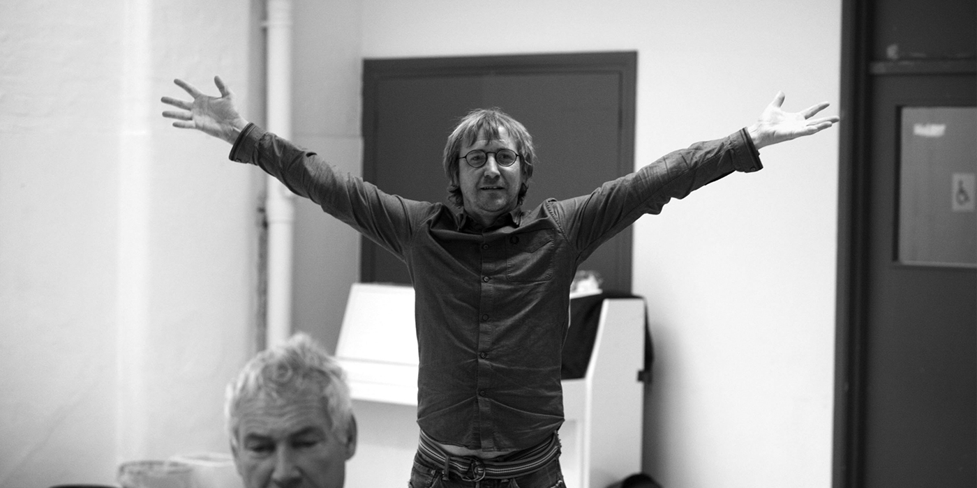 Nick Bagnall in rehearsals for The Odyssey: Missing Presumed Dead
