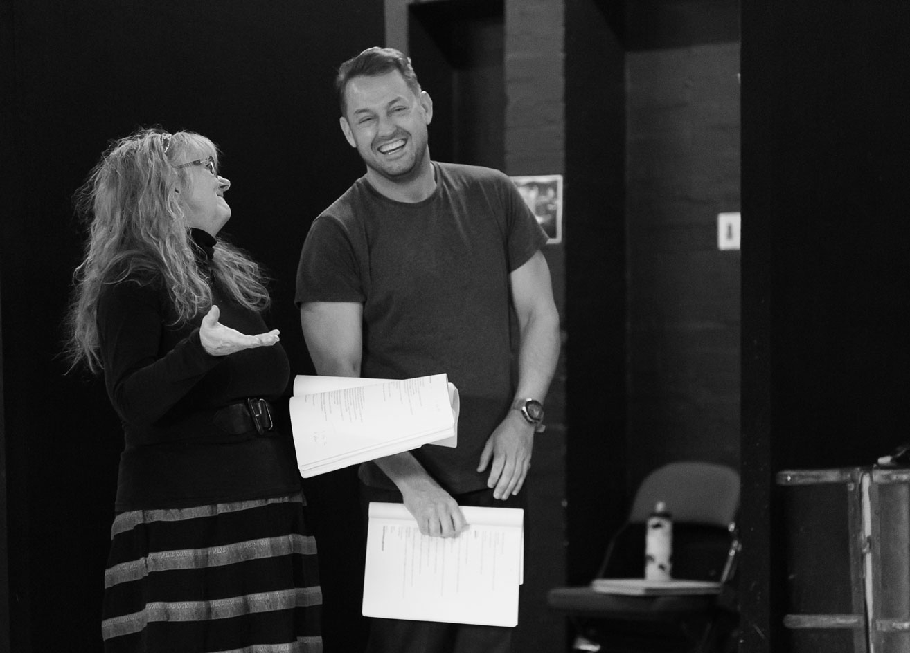 Eithne Browne & Danny O’Brien. The Star in rehearsal. Photograph by Brian Roberts.