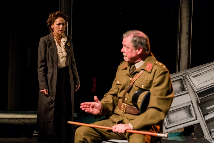 Elinor Lawless as Hanna and Russell Richardson as Vane in To Have To Shoot Irishmen. Photograph by Mike Massaro.