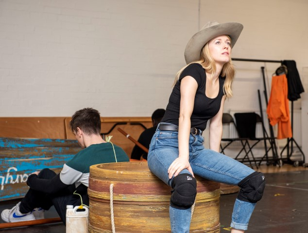 Elizabeth Twells in rehearsals for Holes by Tracey Whitefoot