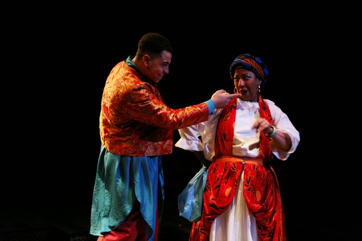 Elliott Kingsley & Melanie La Barrie in Romeo & Juliet, photo by Gary Calton