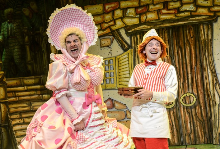 Francis Tucker & Adam Keast in The Everyman Rock 'n' Roll panto The Snow Queen. Photograph by Robert Day.