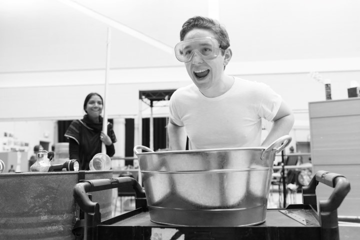 Roald Dahl's George's Marvellous Medicine in rehearsal. Photograph by Manuel Harlan.