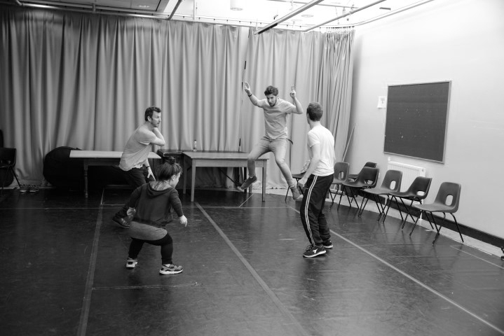 Cyrano in rehearsal. Photograph by Nobby Clark.
