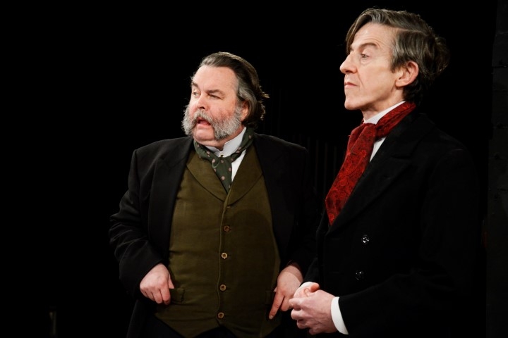  Howard Chadwick as Josiah Bounderby and Andrew Price as Thomas Gradgrind in Hard Times. Photograph by Nobby Clark.