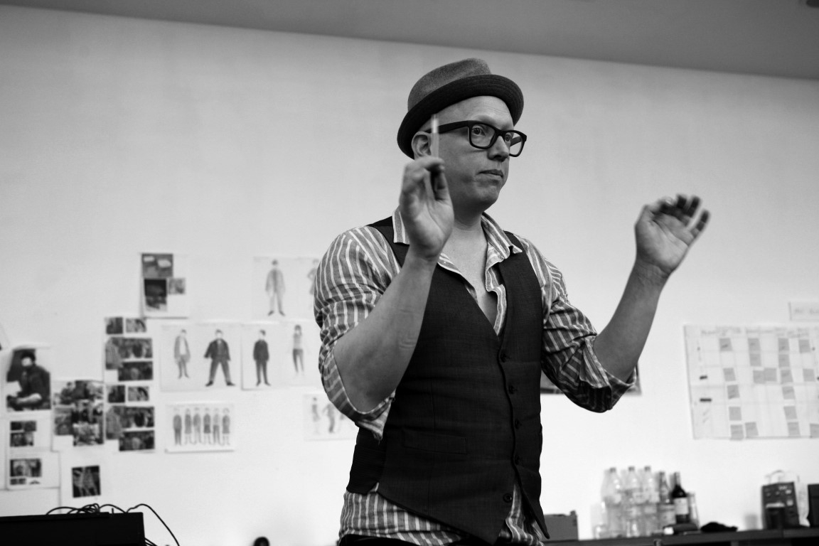Composer James Fortune in rehearsal for The Two Gentlemen of Verona © Gary Calton