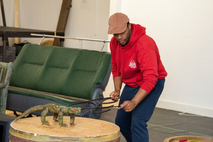 Jeremy Cobb in rehearsals for Holes by Tracey Whitefoot