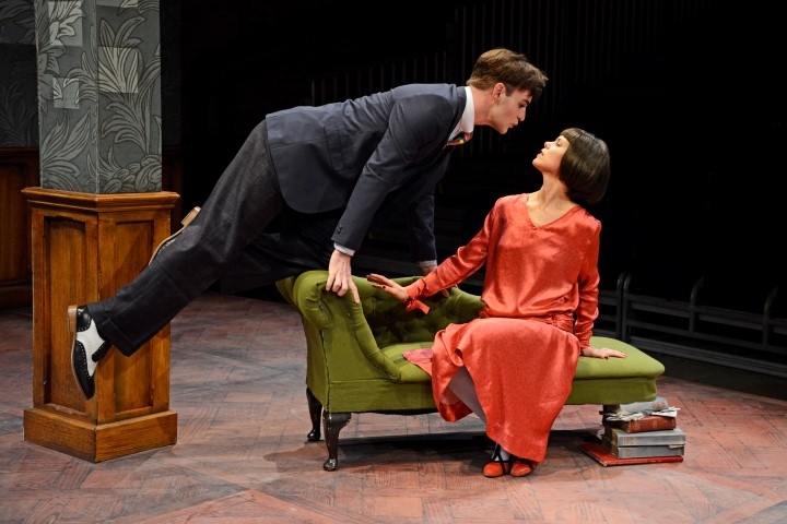 Jos Vantyler as Arthur and Sarah-Jane Potts as Rose in For Love or Money. Photograph by Nobby Clark.