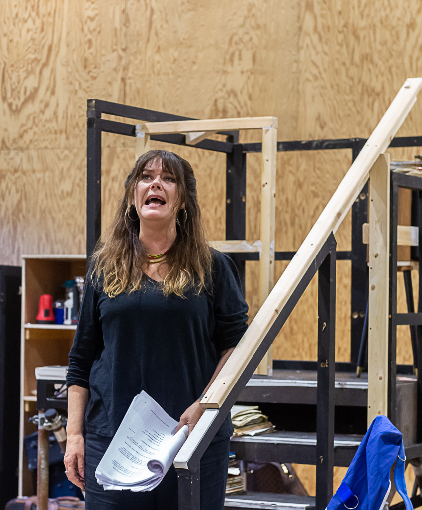 Josie Lawrence in rehearsals for Our Lady of Blundellsands. Photo by Brian Roberts
