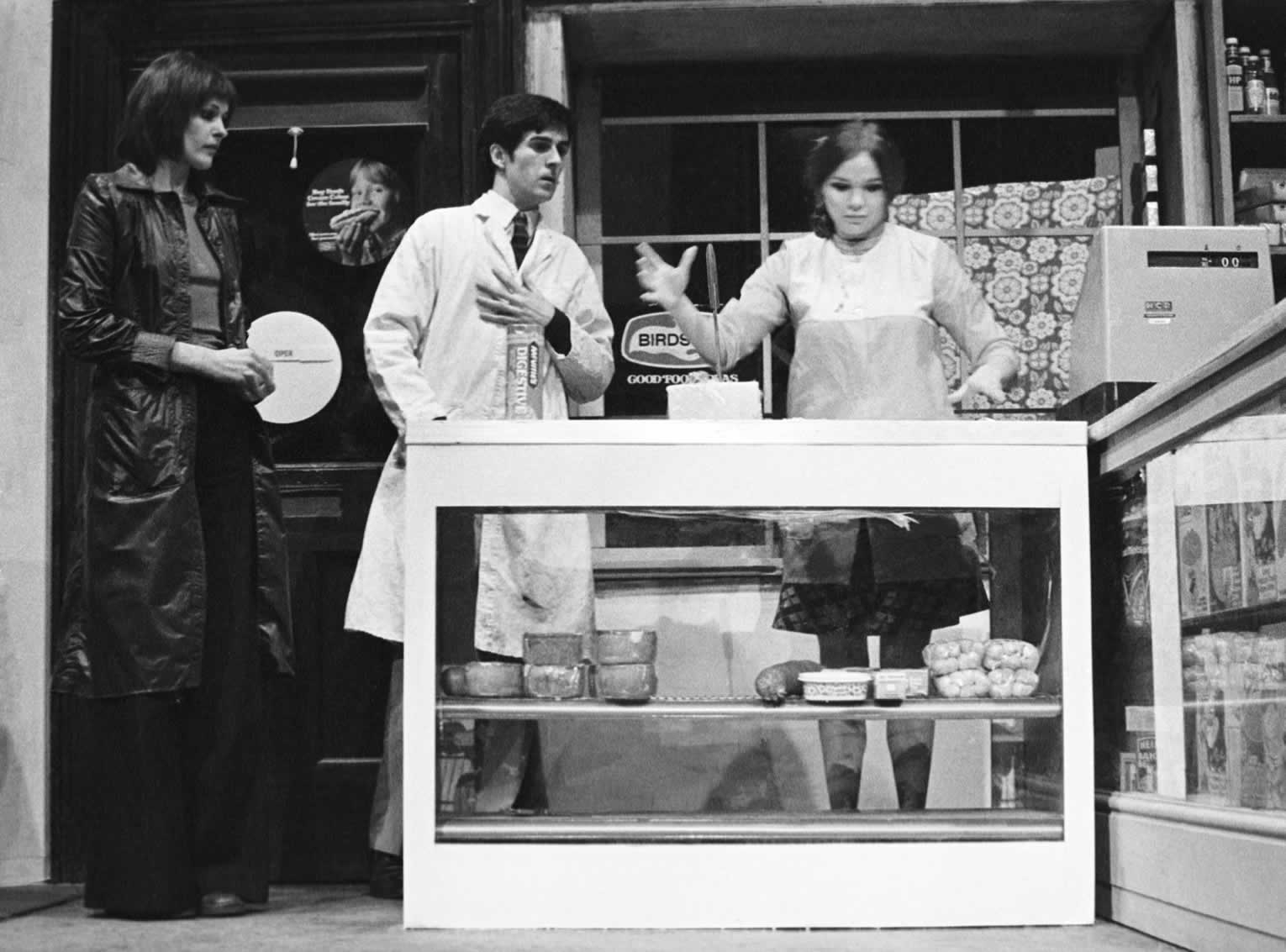 Katherine Fahy, Nicholas Le Prevost and Julie Walters in Funny Peculiar Mike Stott 1974 - British Premiere directed by Alan Dossor for the Everyman