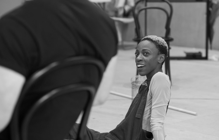 Keziah Joseph in rehearsals for Sweeney Todd. Photograph by Brian Roberts.