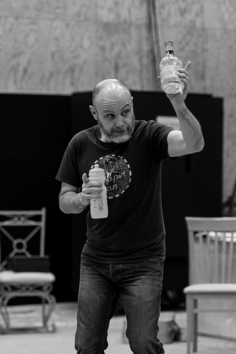 Liam Tobin, The Conquest of the South Pole in rehearsal. Photograph by Brian Roberts.
