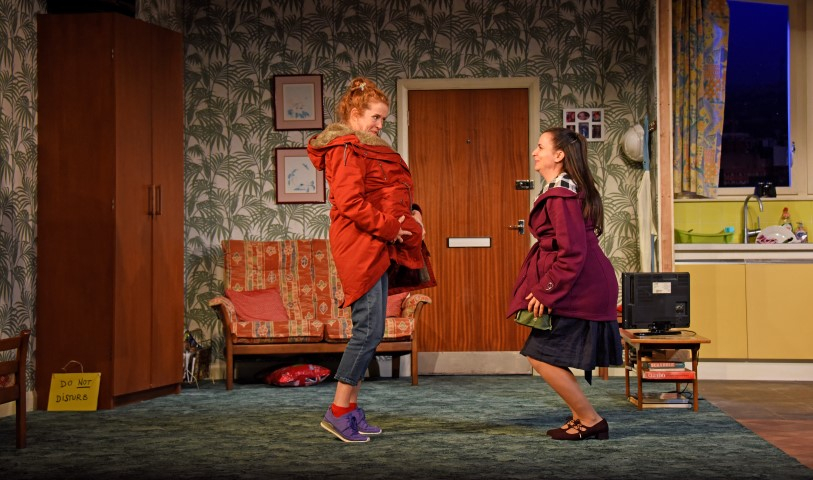  Lisa Howard as Anthea and Suzanne Ahmet as Maggie in They Don’t Pay? We Won’t Pay! Photograph by Nobby Clark