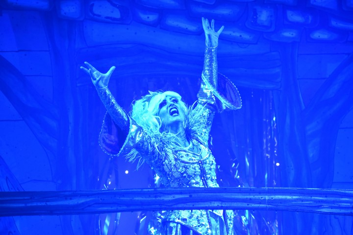 Lucy Thatcher as Viletta in The Everyman Rock 'n' Roll panto The Snow Queen. Photograph by Robert Day.
