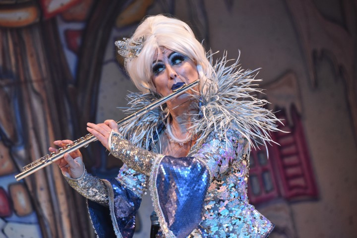 Lucy Thatcher as Viletta in The Everyman Rock 'n' Roll panto The Snow Queen. Photograph by Robert Day.