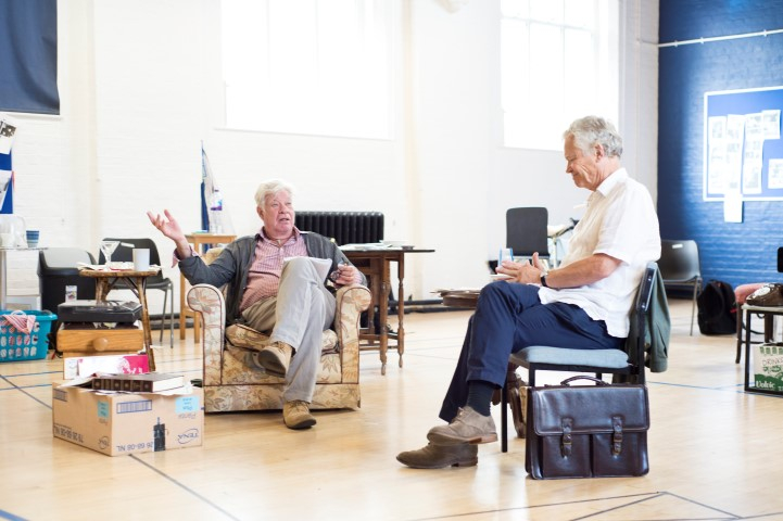 Matthew Kelly & David Yelland in rehearsals for The Habit of Art. Photograph by James Findlay.