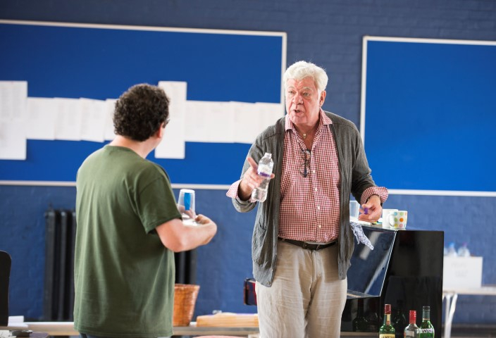 Matthew Kelly in rehearsals for The Habit of Art. Photograph by James Findlay.