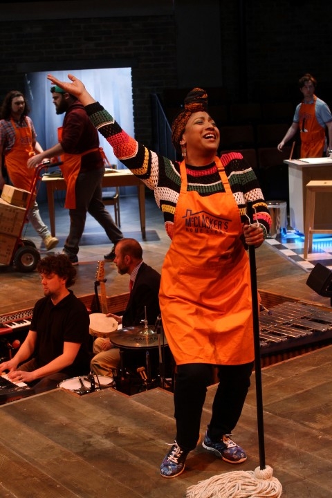 Melanie La Barrie and the Everyman Company in The Sum, photograph by Stephen Vaughan