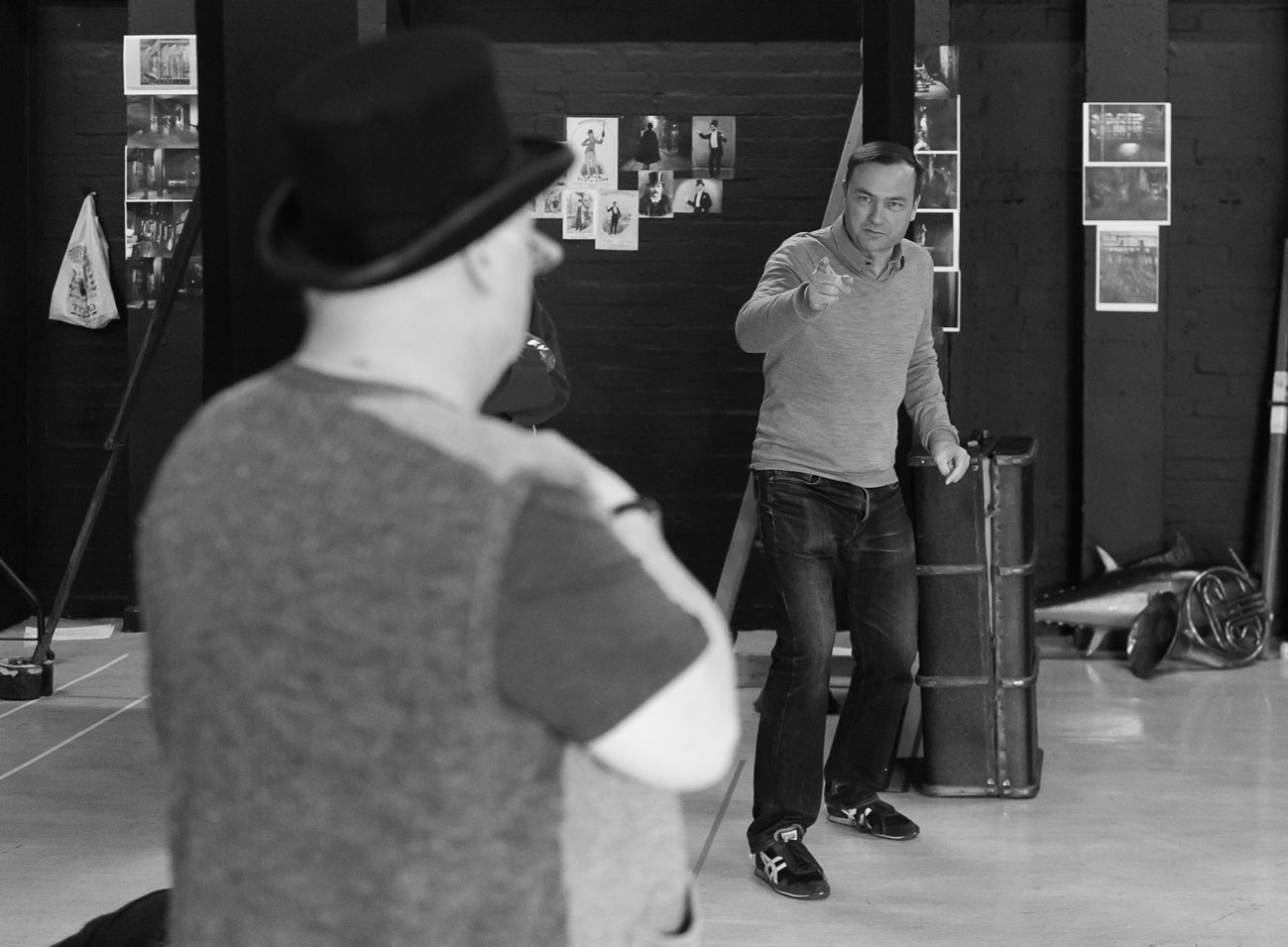 Michael Starke & Director Philip Wilson. The Star in rehearsal. Photograph by Brian Roberts.